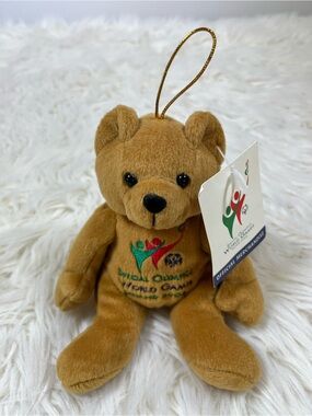 Special Olympics World Games Ireland 2003 Teddy Bear Ornament Plush NWT